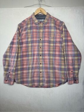 Tommy Bahama Pink Multi-Color Plaid Button-Down Shirt